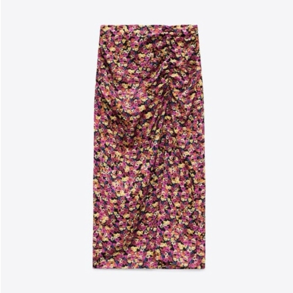Zara Floral Women's Skirt with Slit